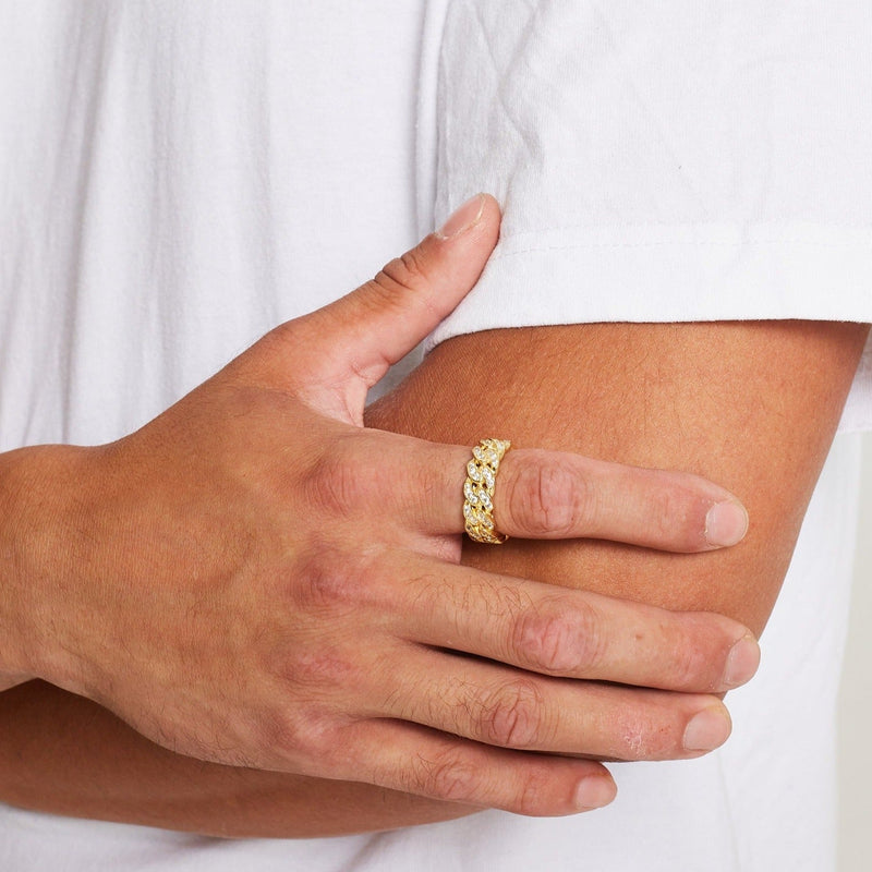 MIAMI ICED CUBAN RING [18K GOLD]