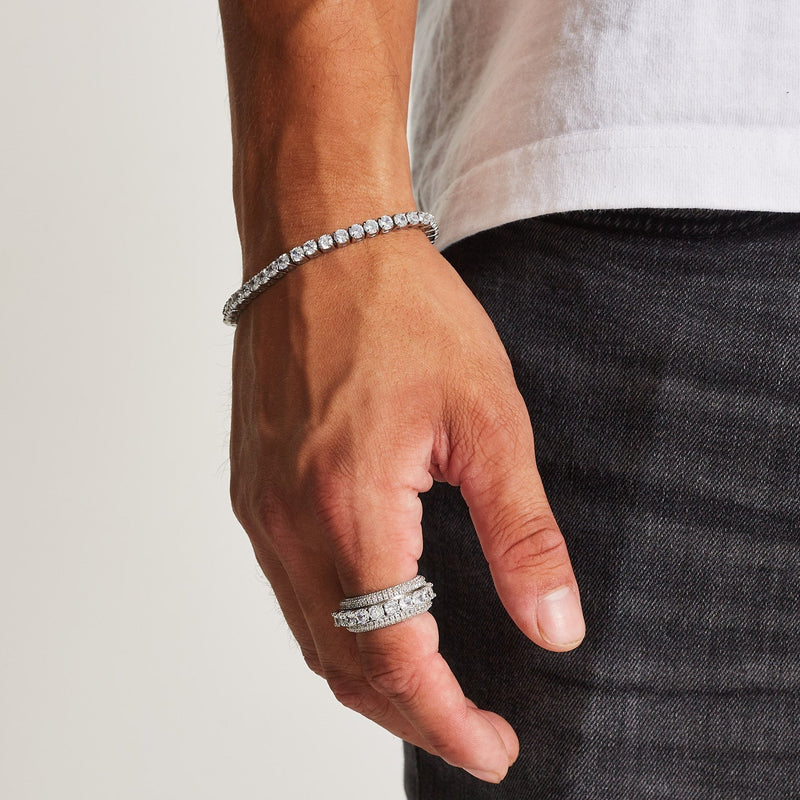 TENNIS BRACELET [18K WHITE GOLD] 5MM