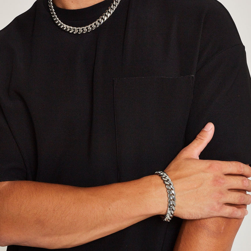 MIAMI CUBAN BRACELET [18K WHITE GOLD] 12MM