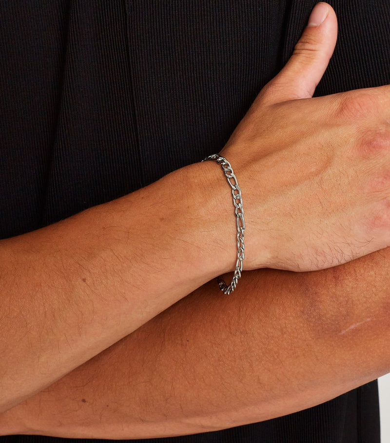 FIGARO BRACELET 5MM [18K WHITE GOLD]