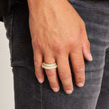 THREE ROW DIAMOND RING [18K GOLD]