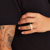 THREE ROW DIAMOND RING [18K GOLD]