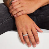 SINGLE ROW DIAMOND RING [18K WHITE GOLD]