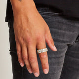 ICED DOUBLE ROW DIAMOND RING [18K GOLD]