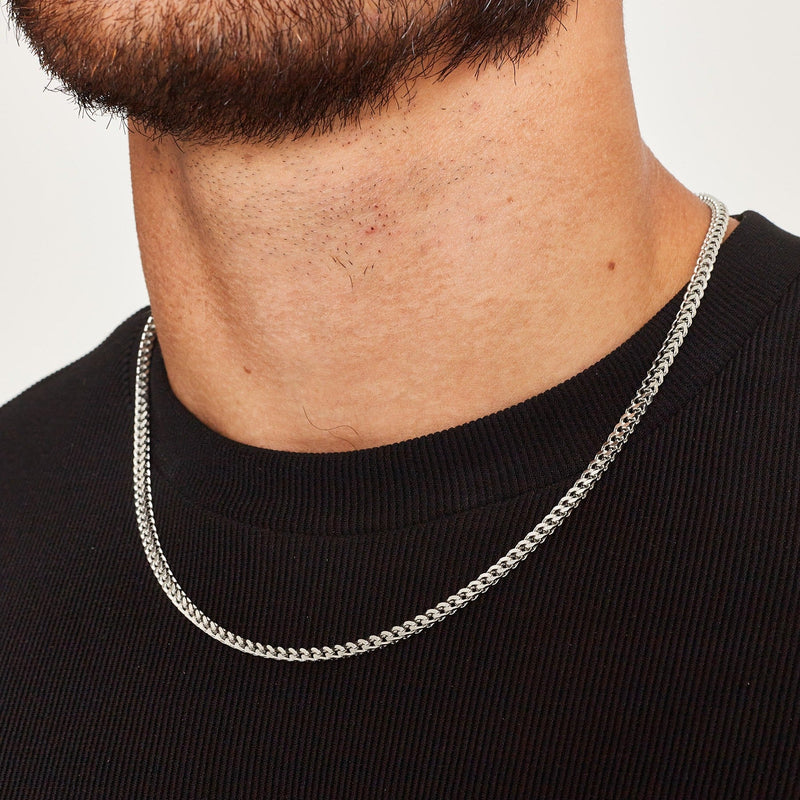 WHEAT CHAIN 5MM [18K WHITE GOLD]