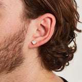 SQUARE CUT STUD EARRINGS [18K GOLD]