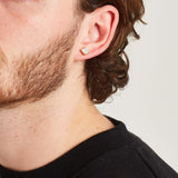 SQUARE CUT STUD EARRINGS [18K GOLD]