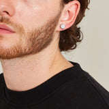 ROUND CUT STUD EARRINGS [18K WHITE GOLD]