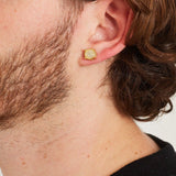 ROUND CUT STUD EARRINGS [18K GOLD]