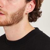 ICED DOUBLE ICED HOOP EARRINGS [18K GOLD]