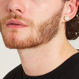 ROUND STUD EARRINGS [18K GOLD]