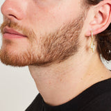 ICED LIGHTNING BOLT EARRINGS [18K GOLD]