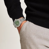 ICED EMERALD FROST ROMAN DIAL [18K WHITE GOLD]