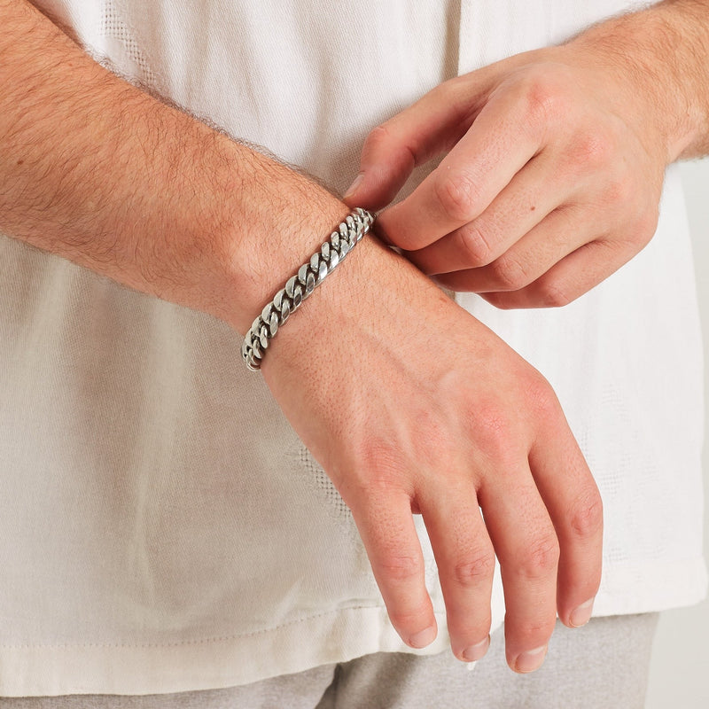 MIAMI CUBAN BRACELET [18K WHITE GOLD] 10MM