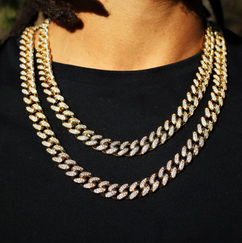 ICED CUBAN CHAIN [18K GOLD] 14MM