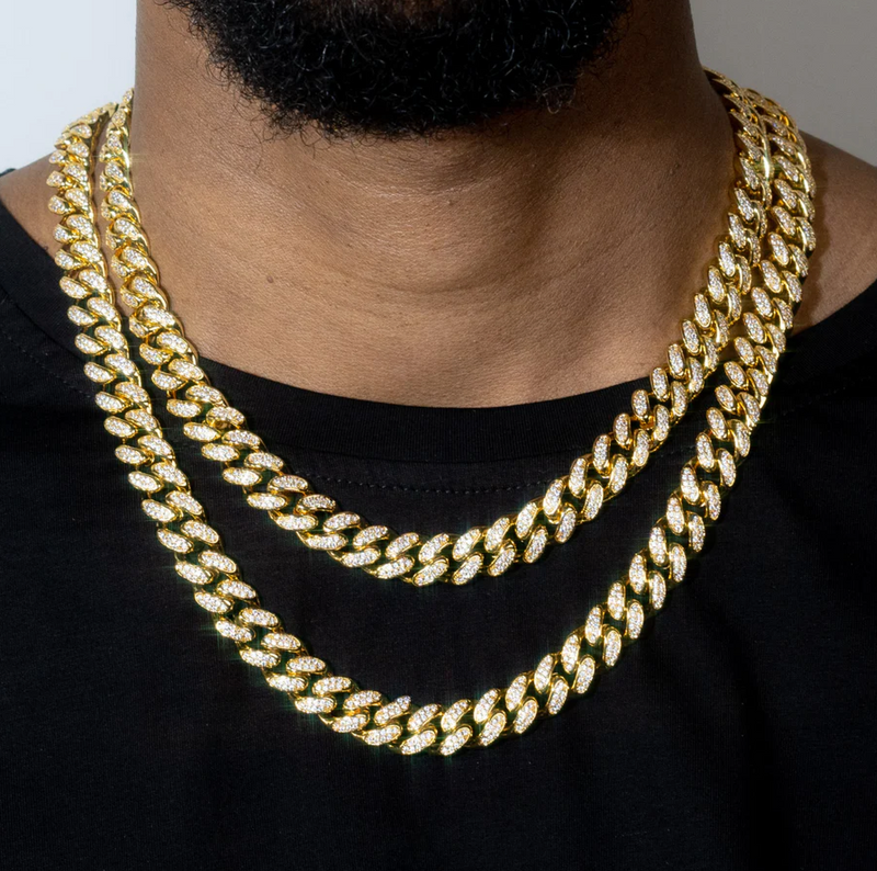 ICED CUBAN CHAIN [18K GOLD] 14MM
