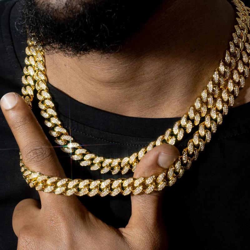 ICED CUBAN CHAIN [18K GOLD] 14MM