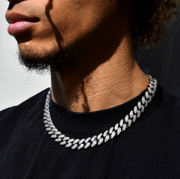 ICED CUBAN CHAIN [18K WHITE GOLD] 13MM