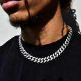 ICED CUBAN CHAIN [18K WHITE GOLD] 13MM