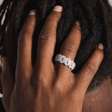 ICED CUBAN RING [18K WHITE GOLD]