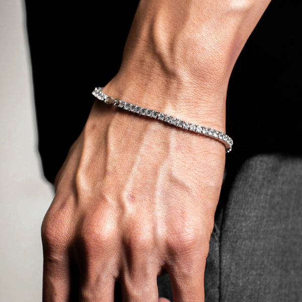 MICRO TENNIS BRACELET [18K WHITE GOLD] 3MM