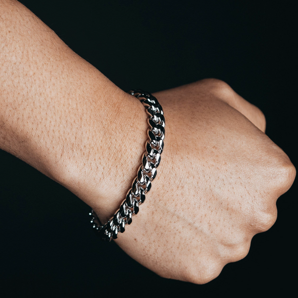 MIAMI CUBAN BRACELET [18K WHITE GOLD] 10MM