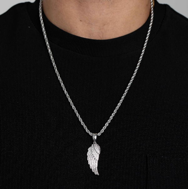 ICED WING PENDANT [18K WHITE GOLD]