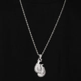 ICED BOXING GLOVES PENDANT [18K WHITE GOLD]