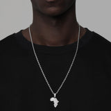 ICED ICED AFRICAN PENDANT [18K WHITE GOLD]