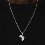 ICED ICED AFRICAN PENDANT [18K WHITE GOLD]