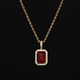 RUBY AND GOLD GEM PENDANT