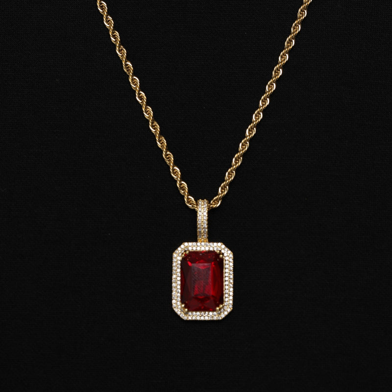 RUBY AND GOLD GEM PENDANT