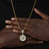 ICED DIAMOND COMPASS PENDANT [18K GOLD]
