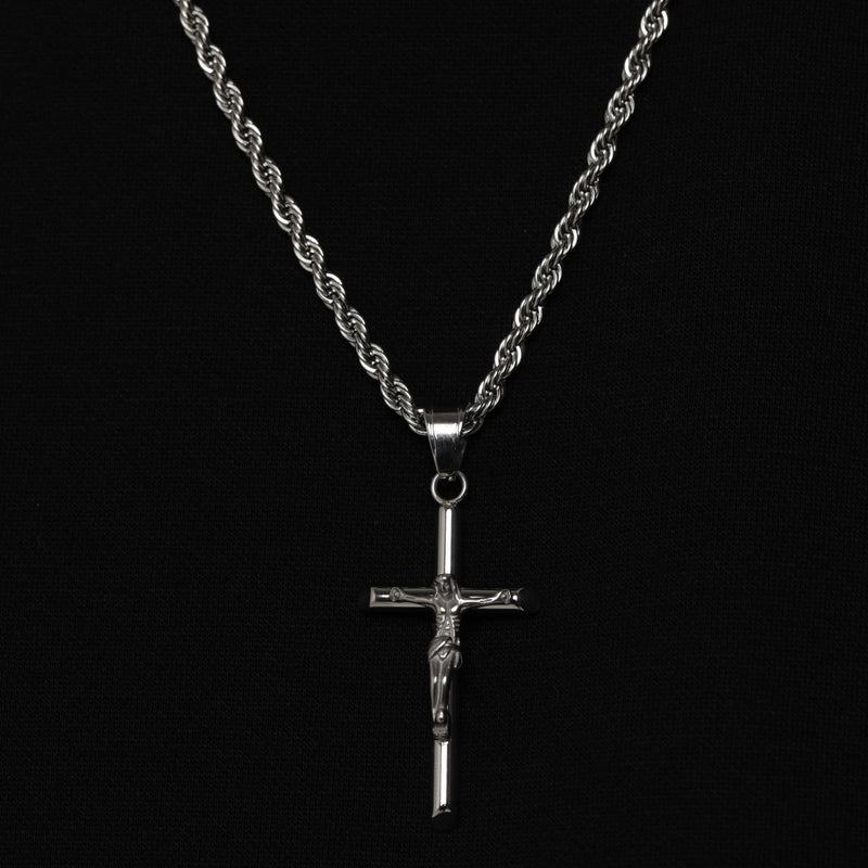 CRUCIFIX PENDANT [18K WHITE GOLD]