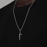 CRUCIFIX PENDANT [18K WHITE GOLD]