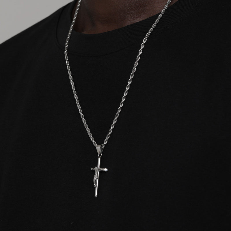 CRUCIFIX PENDANT [18K WHITE GOLD]