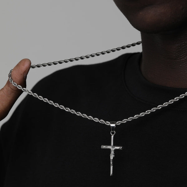 CRUCIFIX PENDANT [18K WHITE GOLD]