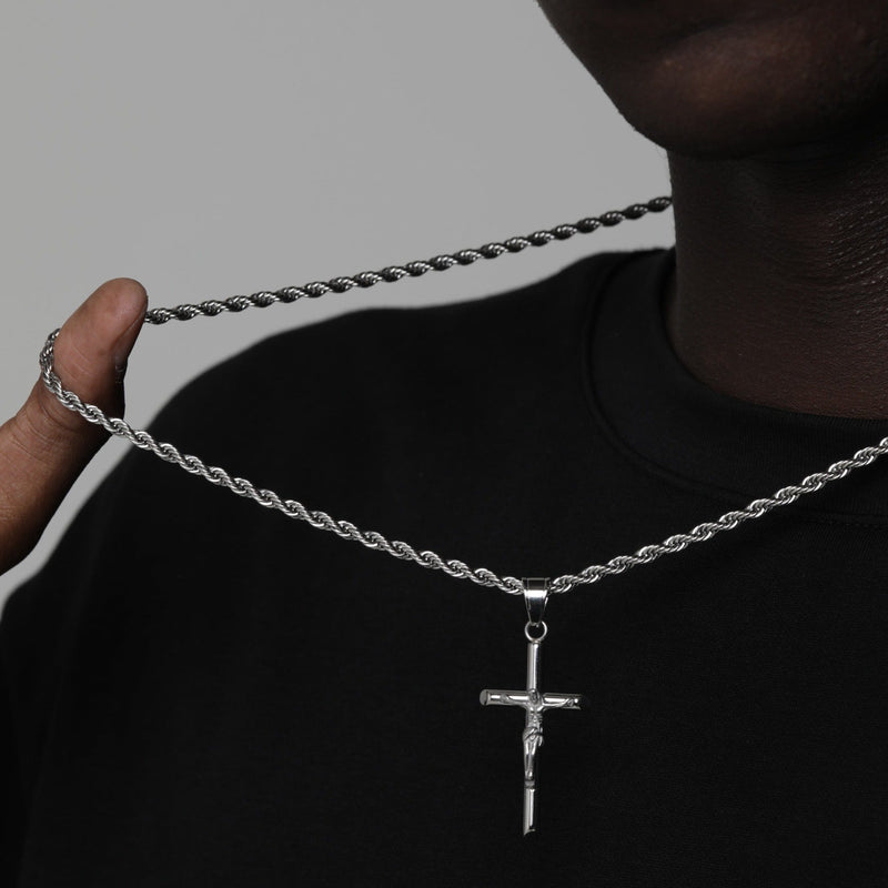 CRUCIFIX PENDANT [18K WHITE GOLD]