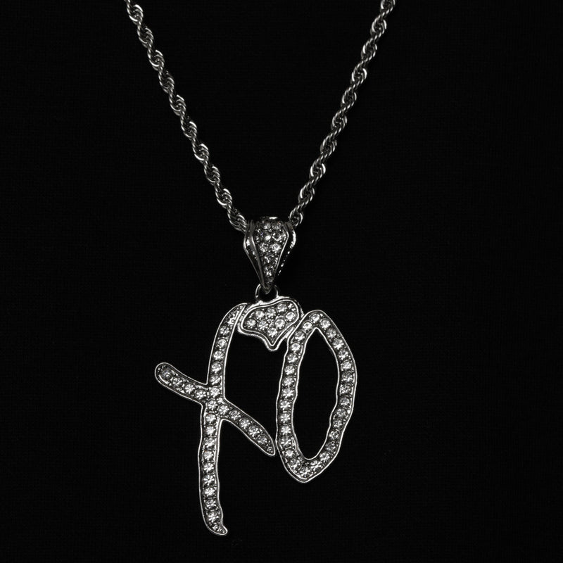 ICED XO PENDANT [18K WHITE GOLD]