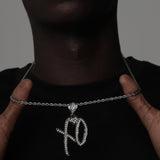 ICED XO PENDANT [18K WHITE GOLD]