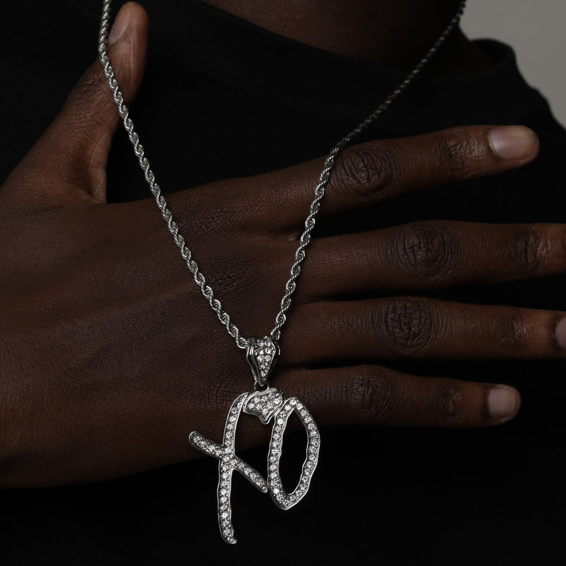 ICED XO PENDANT [18K WHITE GOLD]