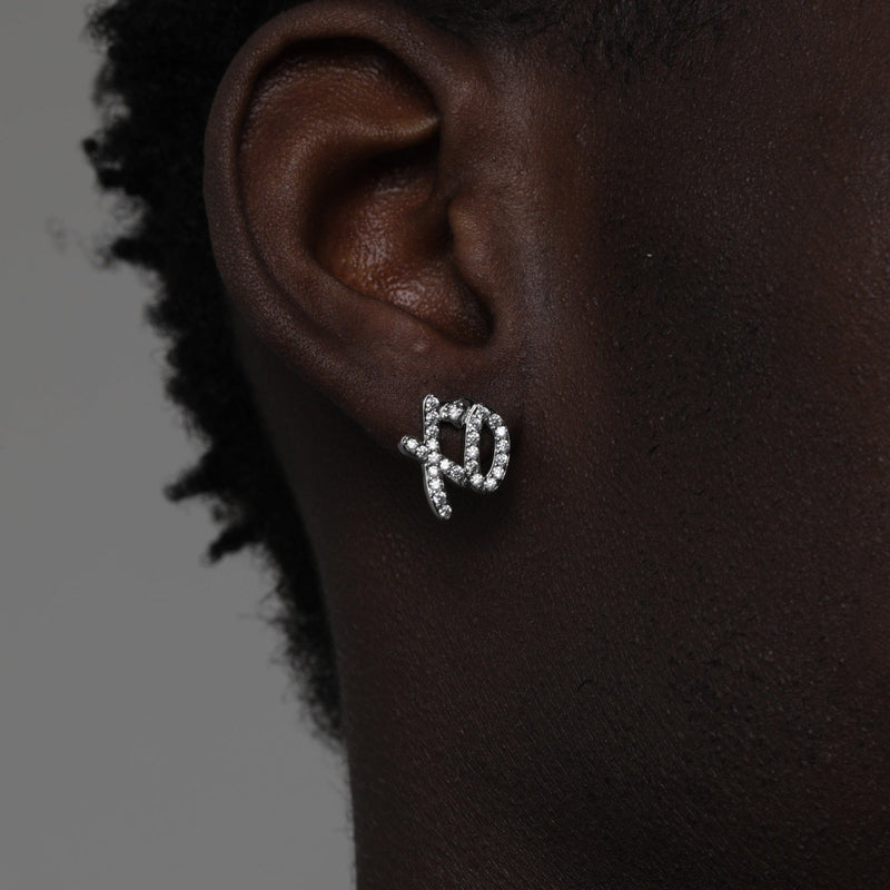 ICED XO EARRINGS [18K WHITE GOLD]