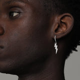 ICED TRIPLE BOLT EARRINGS [18K WHITE GOLD]