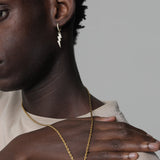 ICED TRIPLE BOLT EARRINGS [18K GOLD]