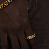 ICED CUBAN RING [18K GOLD]