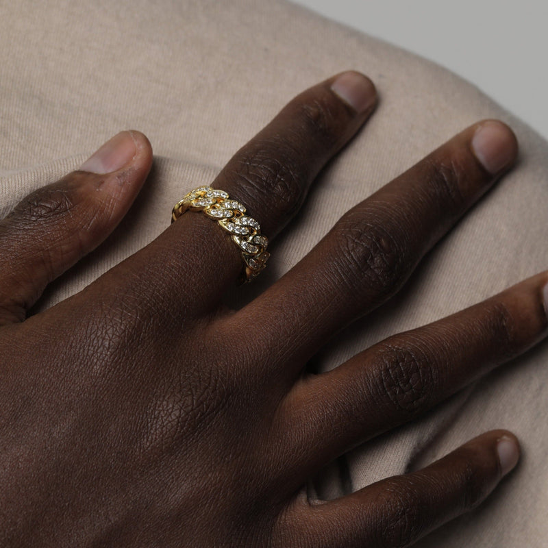 ICED CUBAN RING [18K GOLD]