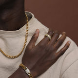 ICED CUBAN RING [18K GOLD]