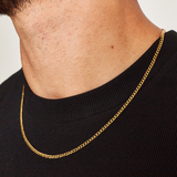 MICRO CUBAN CHAIN [18K GOLD] 3MM
