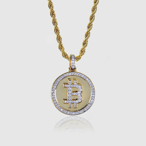 ICED BITCOIN PENDANT