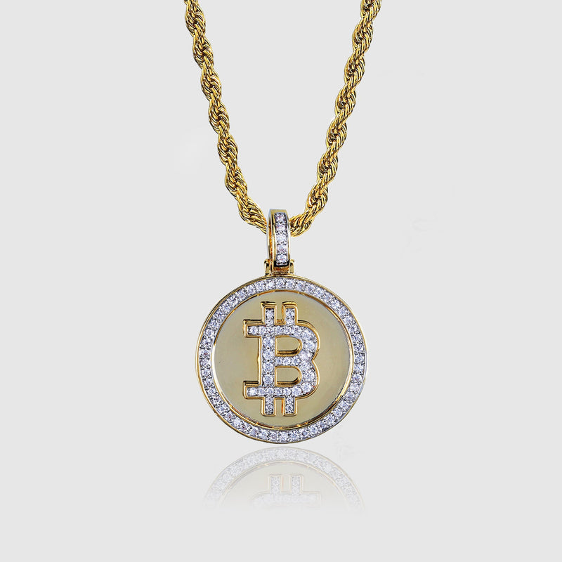 ICED BITCOIN PENDANT